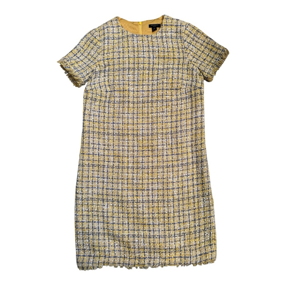 Ann Taylor Yellow Tweed Sheath Dress